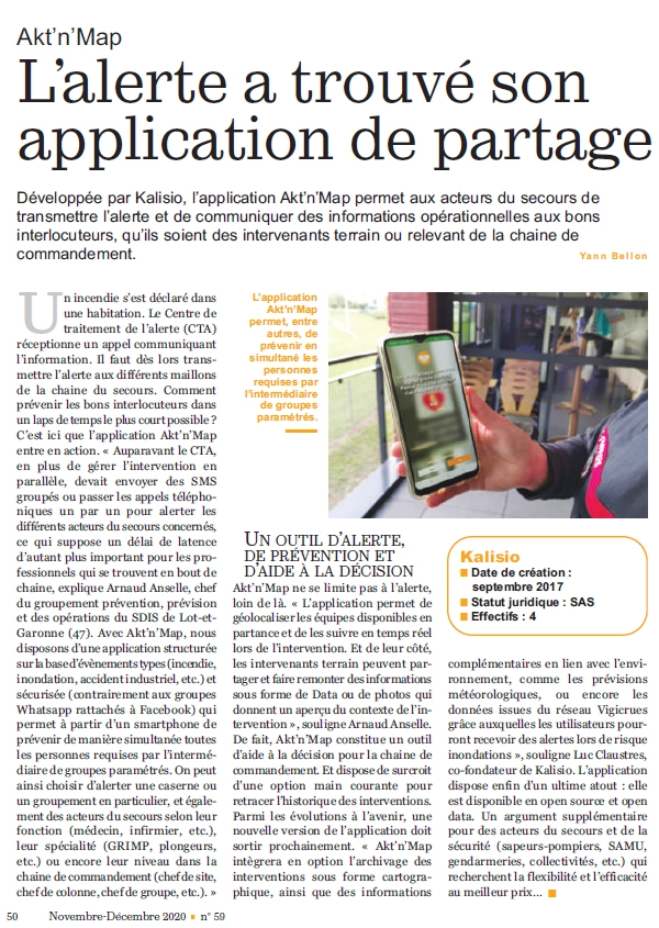 L’alerte a trouvé son application de partage